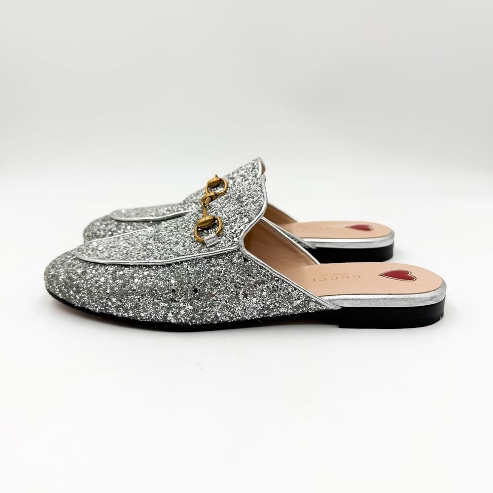 Gucci Horsebit Princetown Glitter Mules Loafers Flats EU 39 US 9 - Picture 5 of 13